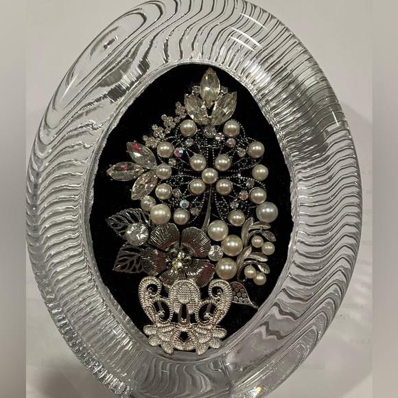 FRAMED JEWELRY ART COLLAGE IN GLASS FRAME. UNIQUE HANDMADE OOAK 🎁 - Picture 7 of 9